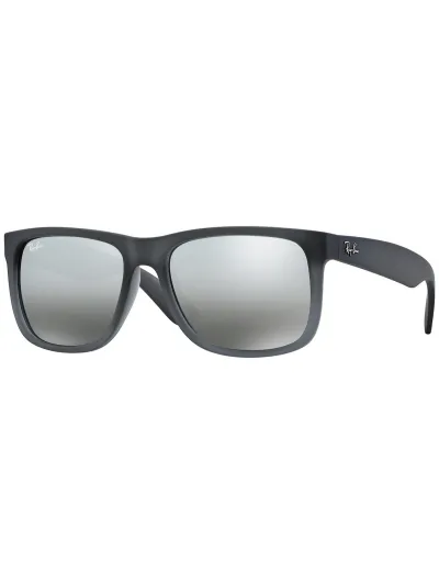 Ray-Ban napszemüveg - JUSTIN - RUBBER GREY/GREY TRANSP. / GREY SILVER MIRROR GRADIENT