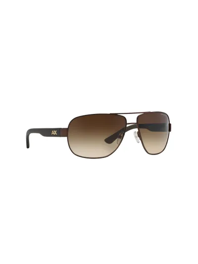 Armani Exchange napszemüveg - SATIN DARK BROWN-DARK OLIVE / SMOKE GRADIENT