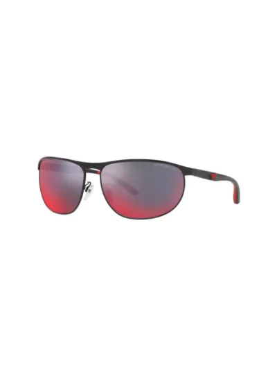 Emporio Armani napszemüveg - Matte Black / Dark Grey Mirror Blue-Red