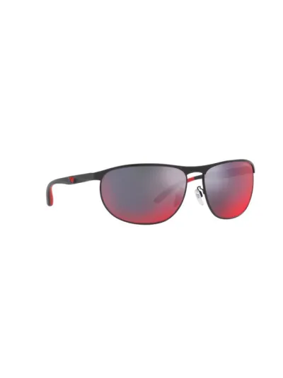 Emporio Armani napszemüveg - Matte Black / Dark Grey Mirror Blue-Red