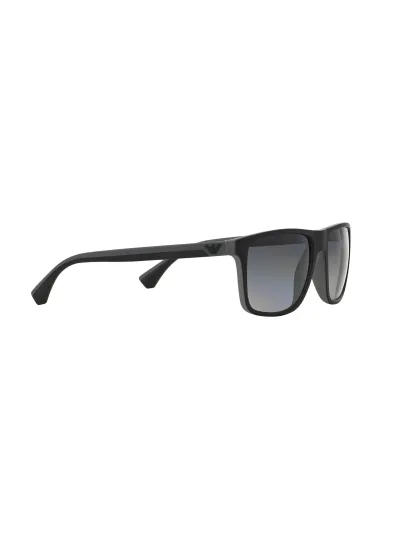 Emporio Armani Férfi napszemüveg - RUBBER BLACK & GREY / GRADIENT GREY POLARIZED
