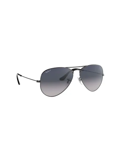 Ray-Ban napszemüveg - AVIATOR LARGE METAL - GUNMETAL / CRYSTAL POLAR BLUE GRAD.GREY