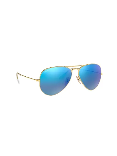Ray-Ban napszemüveg - AVIATOR LARGE METAL - MATTE GOLD / CRY.GREEN  MIRROR MULTIL.BLUE