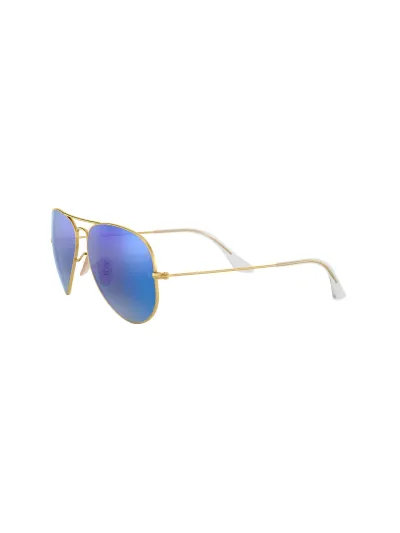 Ray-Ban napszemüveg - AVIATOR LARGE METAL - MATTE GOLD / CRY.GREEN  MIRROR MULTIL.BLUE