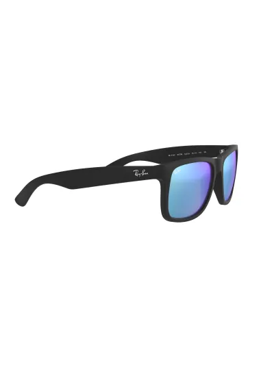 Ray-Ban napszemüveg - JUSTIN - BLACK RUBBER / GREEN MIRROR BLUE