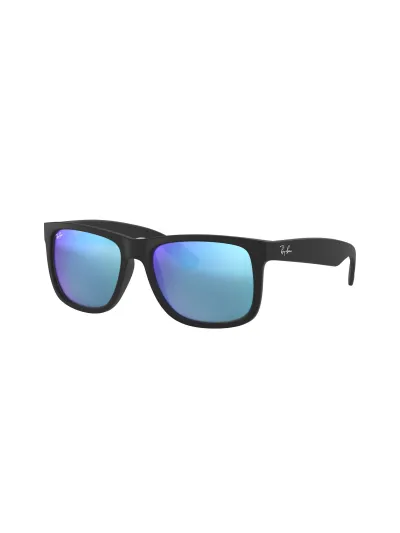 Ray-Ban napszemüveg - JUSTIN - BLACK RUBBER / GREEN MIRROR BLUE