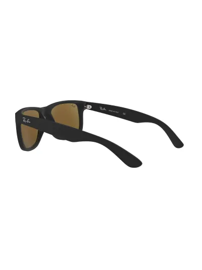 Ray-Ban napszemüveg - JUSTIN - BLACK RUBBER / GREEN MIRROR BLUE