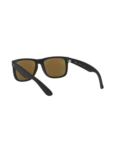 Ray-Ban napszemüveg - JUSTIN - BLACK RUBBER / GREEN MIRROR BLUE