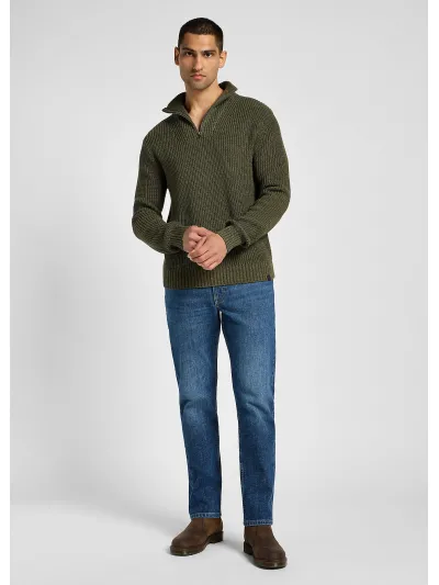 Lee - Half Zip Knit / Mercantile Green - Elegáns Férfi pulóver