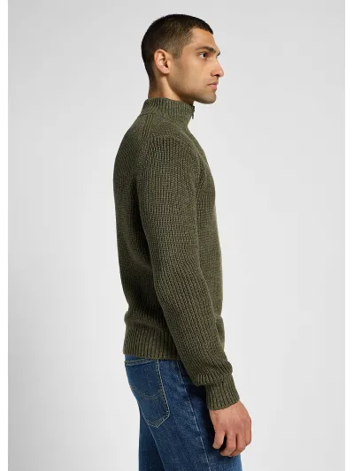 Lee - Half Zip Knit / Mercantile Green - Elegáns Férfi pulóver