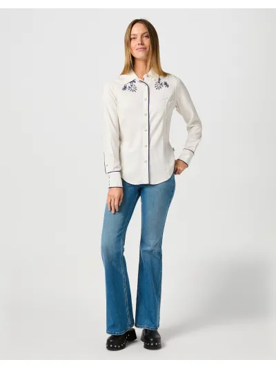Wrangler - PIPED WESTERN SHIRT / VINTAGE WHITE - Női ing