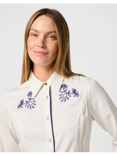 Wrangler - PIPED WESTERN SHIRT / VINTAGE WHITE - Női ing