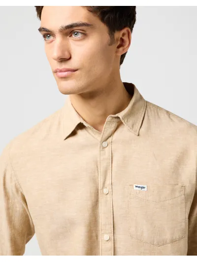 Wrangler - 1 PKT SHIRT / TIMBERWOLF - Férfi ing