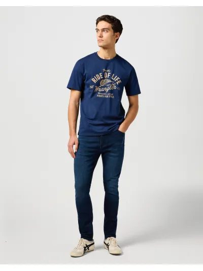 Wrangler - AMERICANA TEE / NAVY - Férfi póló