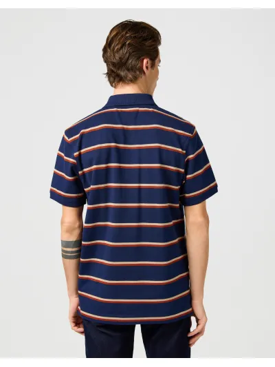 Wrangler - STRIPE POLO SHIRT / NAVY - Galléros Férfi póló