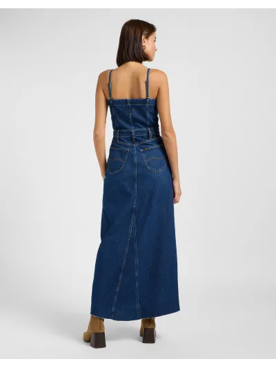 Lee - MAXI DENIM DRESS / DARK FUSION - Női ruha
