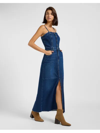 Lee - MAXI DENIM DRESS / DARK FUSION - Női ruha