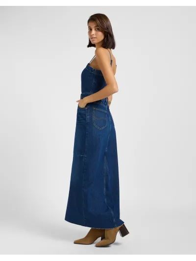 Lee - MAXI DENIM DRESS / DARK FUSION - Női ruha
