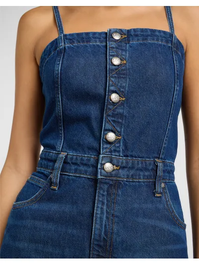 Lee - MAXI DENIM DRESS / DARK FUSION - Női ruha