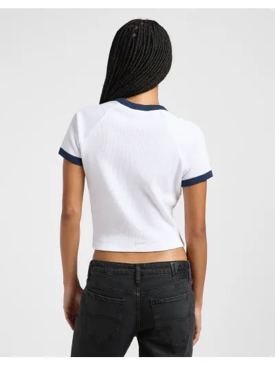 Lee - RINGER RAGLAN TEE / BRIGHT WHITE - Női póló