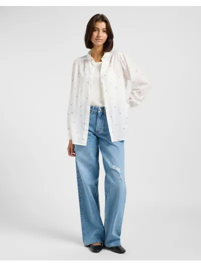Lee - SHIRRED BLOUSE / GROVE FLORAL - Női ing