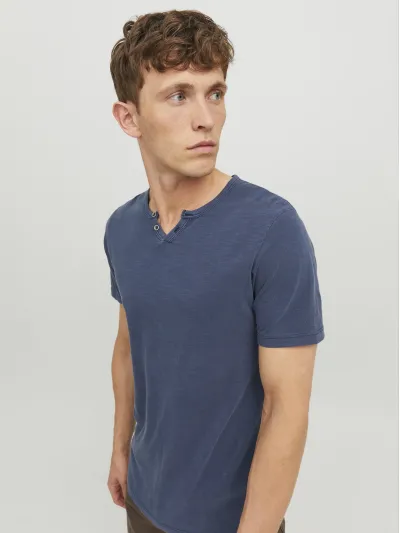 Jack & Jones - Split Neck - Férfi póló
