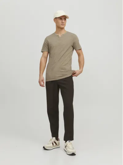 Jack & Jones - Split Neck - Férfi póló