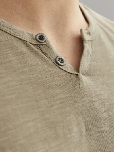 Jack & Jones - Split Neck - Férfi póló