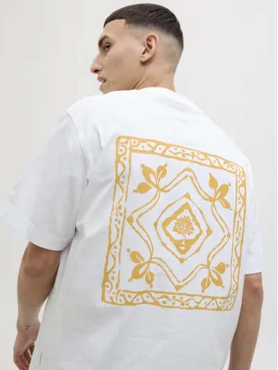 Jack & Jones - Paros Easter Sketch / Bright White - Férfi póló