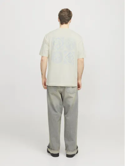 Jack & Jones - Paros Easter Sketch / Antique White - Férfi póló