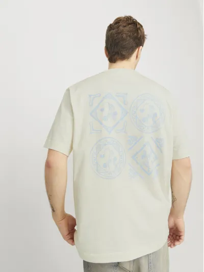 Jack & Jones - Paros Easter Sketch / Antique White - Férfi póló