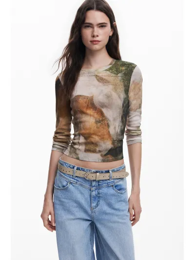 Desigual - HEART STUDS ECRU - Női öv