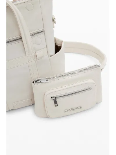 Desigual - BASIC MODULAR VOYAGER MINI ECRU - 2in1 Női oldaltáska