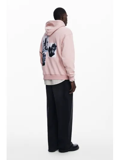 Desigual - PINK - Sportos Férfi pulóver