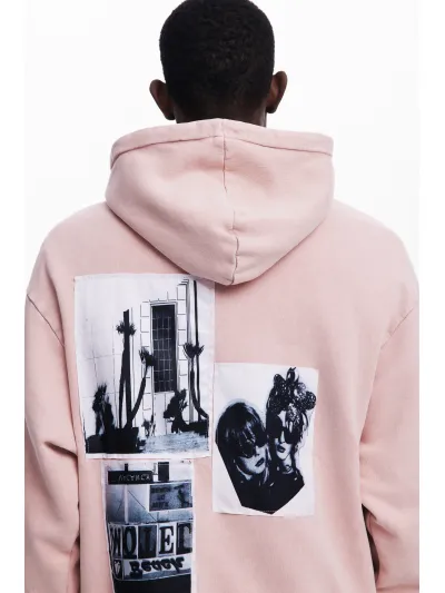 Desigual - PINK - Sportos Férfi pulóver