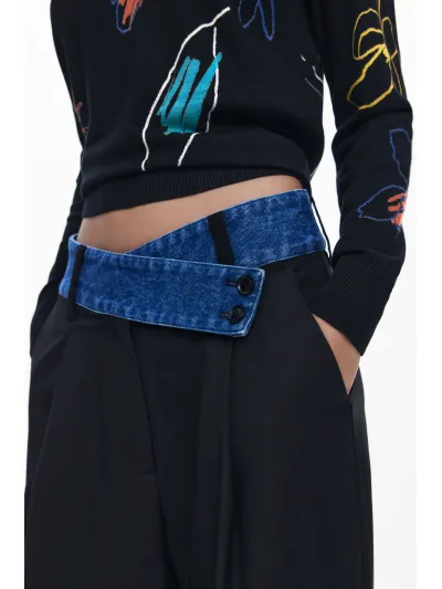 Desigual - DENIMWAIST - Elegáns Női nadrág