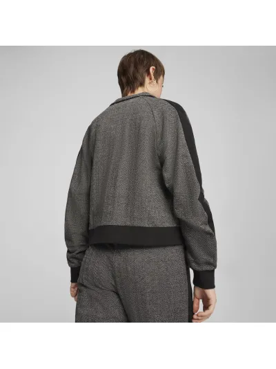 Puma - T7 Track Jacket / Puma Black Alpine Snow - Női pulóver