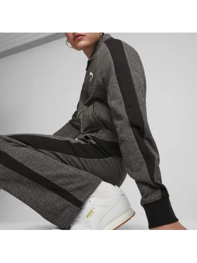 Puma - T7 Track Jacket / Puma Black Alpine Snow - Női pulóver