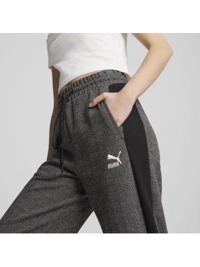 Puma - T7 High Waist Track Pants / Puma Black Alpine Snow - Női nadrág