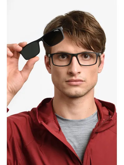 Carrera napszemüveg - Matte Black / Clear / Green Polarized - Extra lencsével