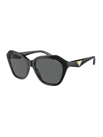 EMPORIO ARMANI napszemüveg - SHINY BLACK / DARK GREY