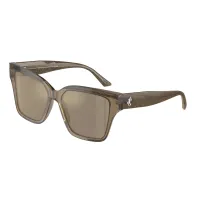 JIMMY CHOO napszemüveg - TRASPARENT BROWN/GLITTER / LIGHT BROWN MIRROR GOLD