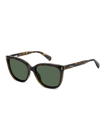 Polaroid napszemüveg - Havana / Green Polarized - Extra lencsével