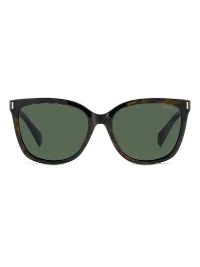 Polaroid napszemüveg - Havana / Green Polarized - Extra lencsével