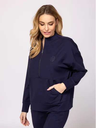 Heavy Tools - TAYRA / NAVY - Női melegítő pulóver