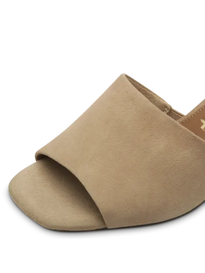 Tamaris - Magassarkú Bőr Női Papucs