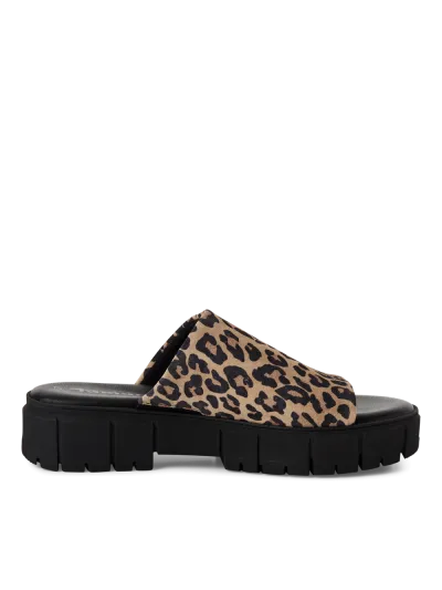 Tamaris - Platformos Bőr Női Papucs