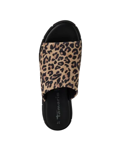 Tamaris - Platformos Bőr Női Papucs