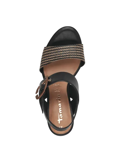 Tamaris - Magassarkú bőr Női Szandál