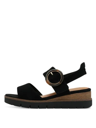 Tamaris - Magassarkú Bőr Női Szandál